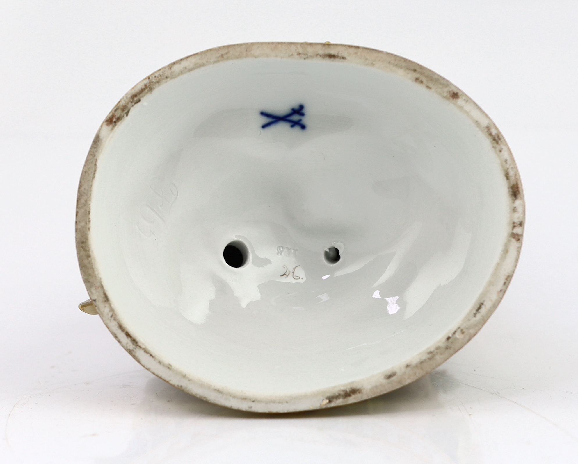 A Meissen group ‘The Broken Eggs’, late 19th century, after Acier